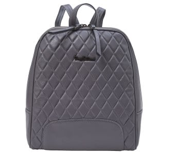 Женский кожаный стеганный рюкзак Tony Bellucci 0135-2003 серый