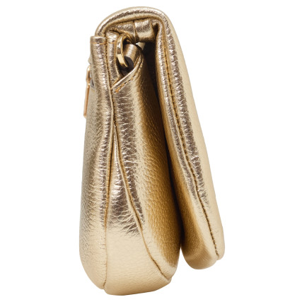 Женская кожаная сумка золотая Tony Bellucci