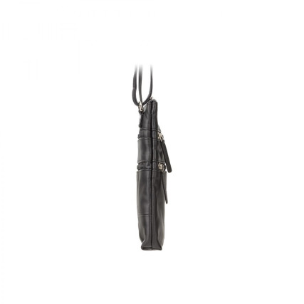 Мужская кожаная сумка Visconti (Великобритания) черная 18606 BLK – Фото 3