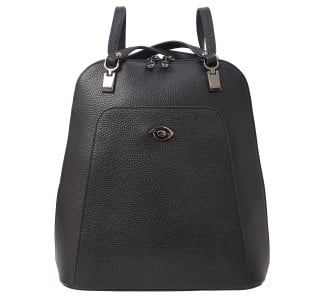 Кожаная черная женская сумка-рюкзак Desisan