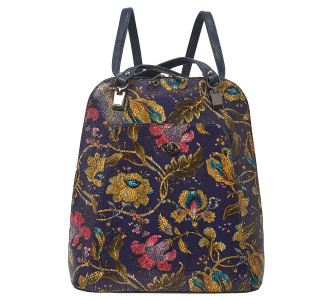 Кожаная женская сумка-рюкзак Desisan с цветами