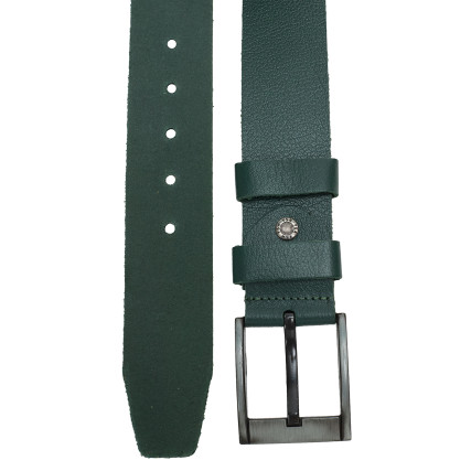 Кожаный ремень Y.S.K (Турция) 5-2090-16 зеленый – Фото 2