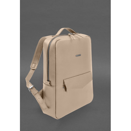 Кожаный светло-бежевый рюкзак BlankNote COOPER MAXI – Фото 2