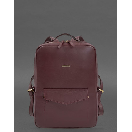 Кожаный рюкзак бордовый BlankNote COOPER MAXI – Фото 1