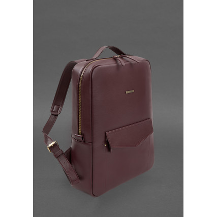 Кожаный рюкзак бордовый BlankNote COOPER MAXI – Фото 2