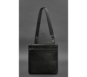 Кожаная сумка-планшет черная для скрытого ношения пистолета BlankNote 