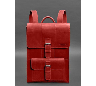 Кожаный красный рюкзак BlankNote BRIT