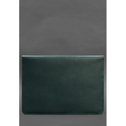 Кожаный чехол-конверт на магнитах для ноутбука Универсальный BlankNote зеленый