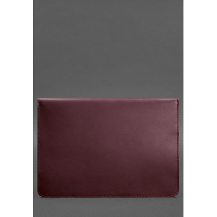 Кожаный бордовый чехол-конверт на магнитах для ноутбука Универсальный BlankNote