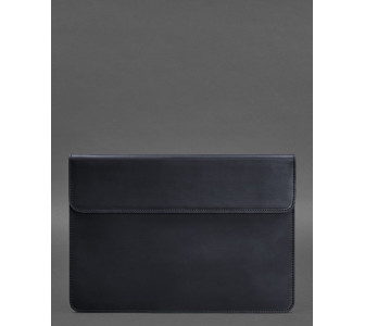 Кожаный синий чехол-конверт на магнитах для MacBook 13''