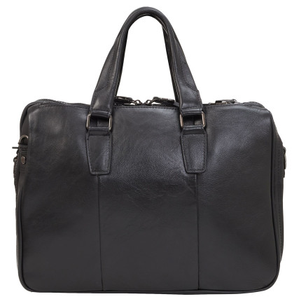Мужской черный кожаный портфель Giorgio Ferretti (Италия) GF0080Bblack – Фото 4