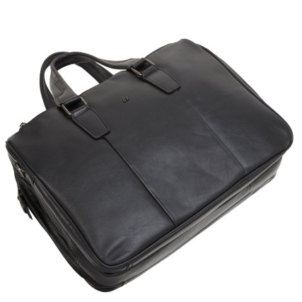 Мужской черный кожаный портфель Giorgio Ferretti (Италия) GF0080Bblack – Фото 5