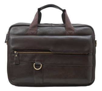 Мужская кожаная коричневая сумка для ноутбука Buffalo Bags