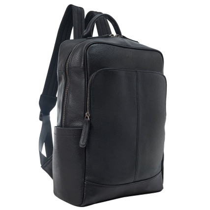 Мужской кожаный черный рюкзак Buffalo Bags