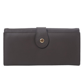 Женский кожаный коричневый кошелек Mike Browen на кнопке