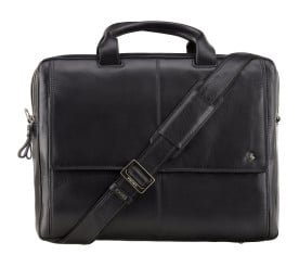 Мужской кожаный портфель Visconti (Великобритания) черный ML24 BLK