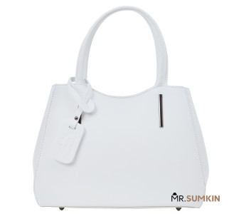 Белая кожаная женская сумка Virginia Conti (Италия) VC01565white