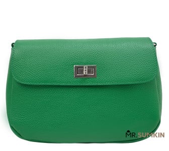 Кожаная женская сумочка Virginia Conti (Италия) зеленая