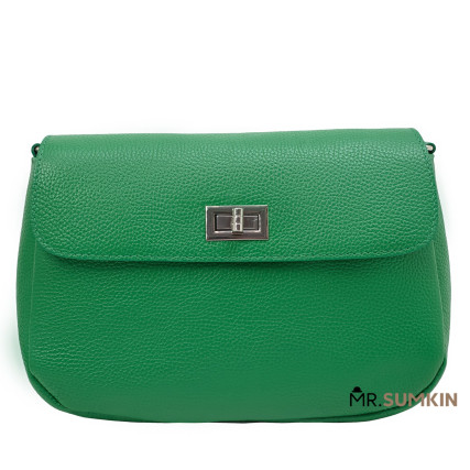 Кожаная женская сумочка Virginia Conti (Италия) зеленая