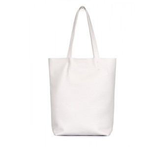 Кожаная сумка шоппер POOLPARTY ICONIC белая