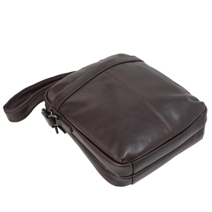 Коричневая кожаная сумка через плечо Katana (Франция) – Фото 5