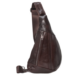 Мужской кожаный рюкзак через плечо Buffalo Bags темно-коричневый
