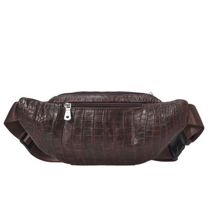 Мужская поясная кожаная сумка Buffalo Bags под крокодила – Фото 4