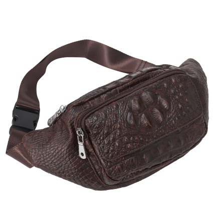 Мужская поясная кожаная сумка Buffalo Bags под крокодила – Фото 5