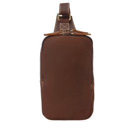Мужской кожаный коричневый рюкзак через плечо Buffalo Bags