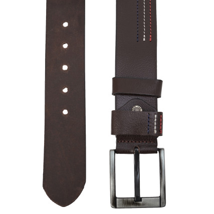 Кожаный ремень Y.S.K коричневый 5-724-2 – Фото 2