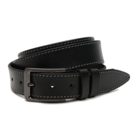Кожаный черный ремень Borsa Leather