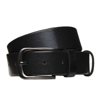 Кожаный черный ремень Borsa Leather