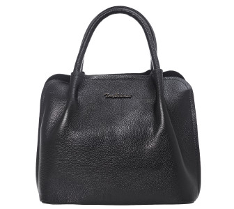 Кожаная деловая черная женская сумка Tony Bellucci