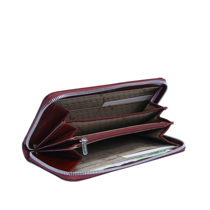 Красный женский кожаный кошелек TONY PEROTTI (Италия) – Фото 3