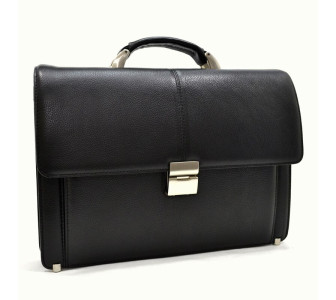 Кожаный портфель Karya черный 0229-45