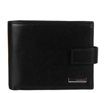 Кожаный мужской кошелек Karya черный