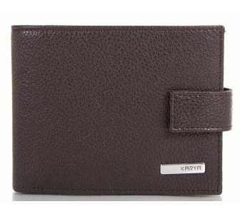Кожаный мужской кошелек Karya коричневый Кожаный мужской кошелек Karya коричневый