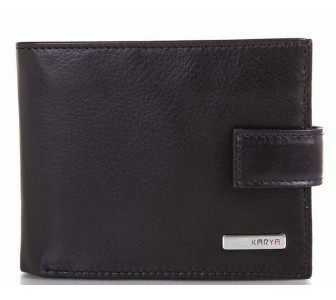 Кожаный мужской кошелек Karya черный Кожаный мужской кошелек Karya черный