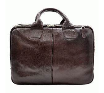 Мужская кожаная сумка DESISAN коричневая 052-019