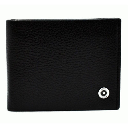 Кожаный мужской кошелек Karya черный – Фото 1