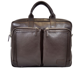 Мужской кожаный портфель BOND коричневый 1085-286