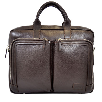 Мужской кожаный портфель BOND коричневый 1085-286 – Фото 1