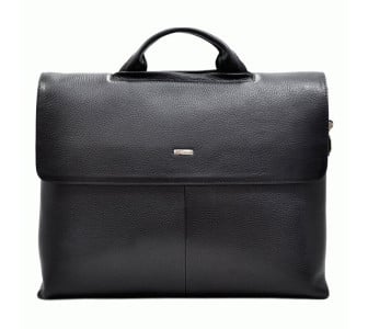 Мужская кожаная сумка портфель DESISAN 1312-01 черная