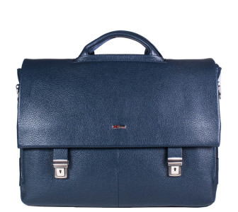 Мужской кожаный портфель DESISAN синий 1315-315
