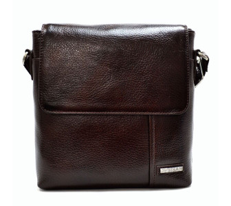 Мужская кожаная сумка DESISAN коричневая 1324-019
