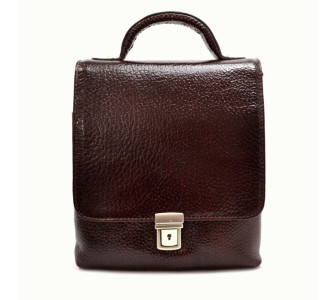 Мужская кожаная сумка DESISAN коричневая 1340-019