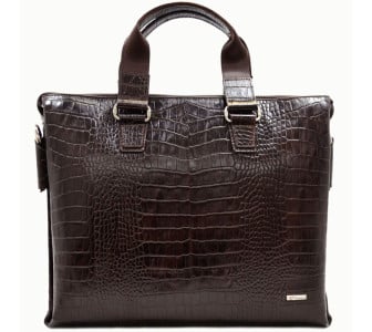 Мужской кожаный портфель Desisan 1341-19 коричневый