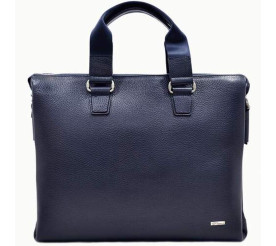 Мужской кожаный портфель Desisan синий 1341-315