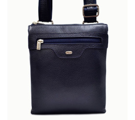 Мужская кожаная сумка DESISAN синяя 1342-315