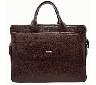 Мужской кожаный портфель Desisan коричневый 1348-019